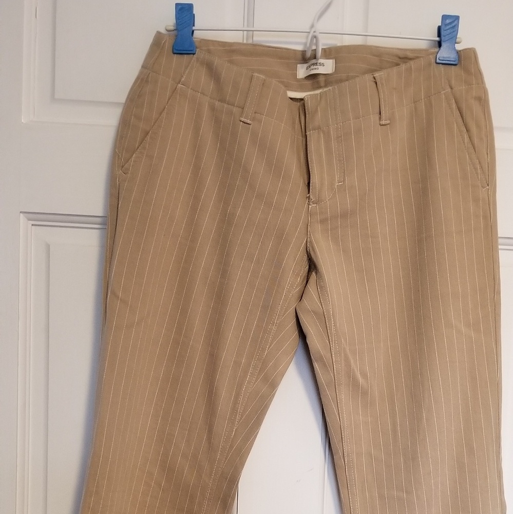 Express pinstripe chino stretch pants (sz 0)